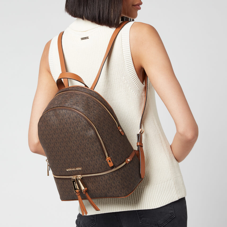 MICHAEL Michael Kors Rhea Zip Medium Coated-Canvas Backpack