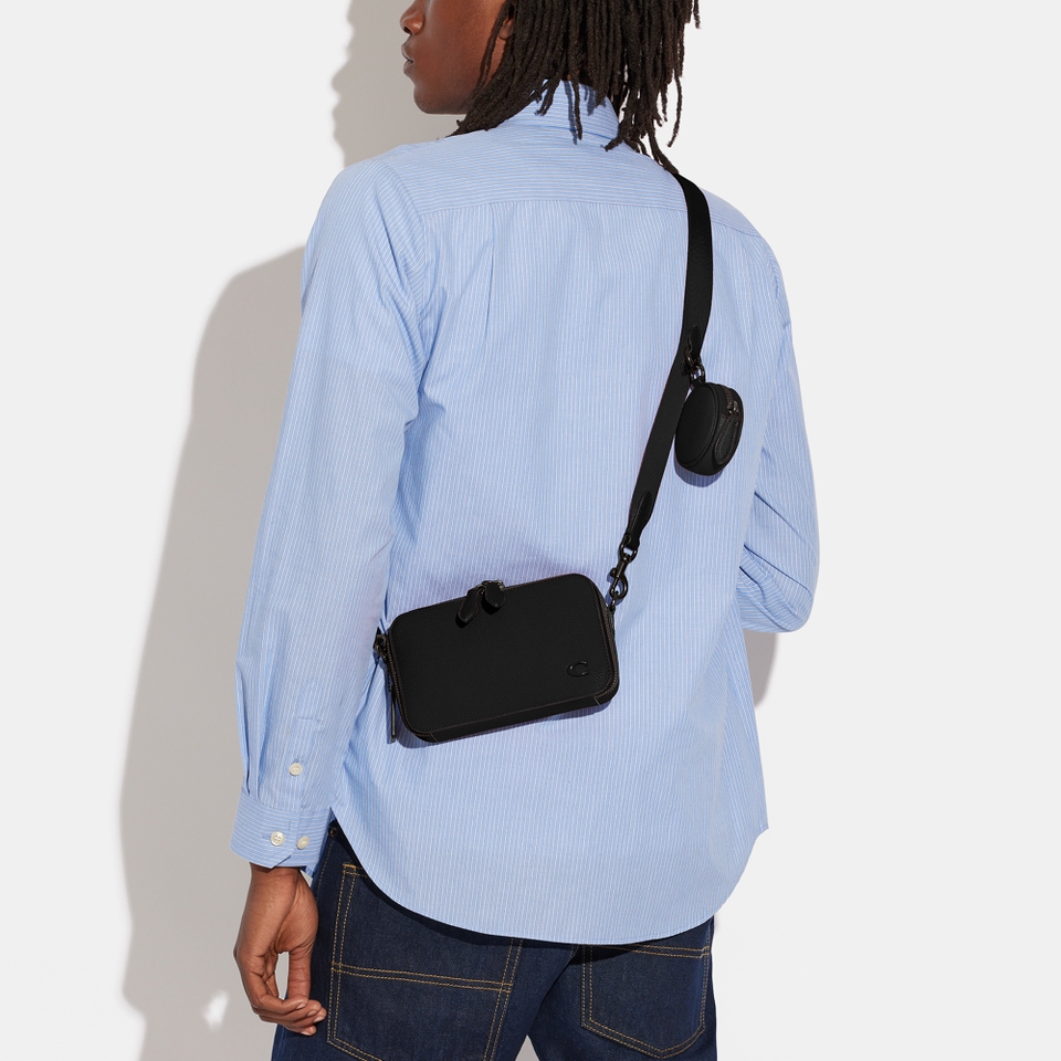 Coach Charter Slim Pebbled Leather Cross-Body Bag