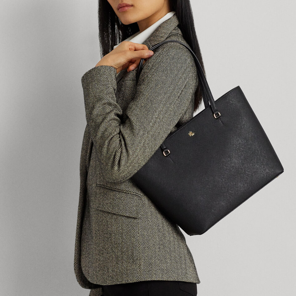 Lauren Ralph Lauren Karly Medium Leather Shopper Tote Bag