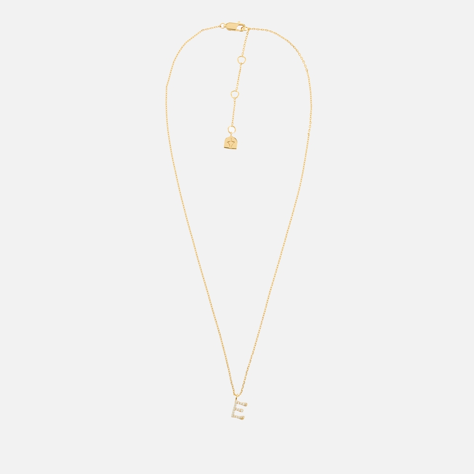 Astrid & Miyu Initial Pavé 18K Gold-Plated Necklace