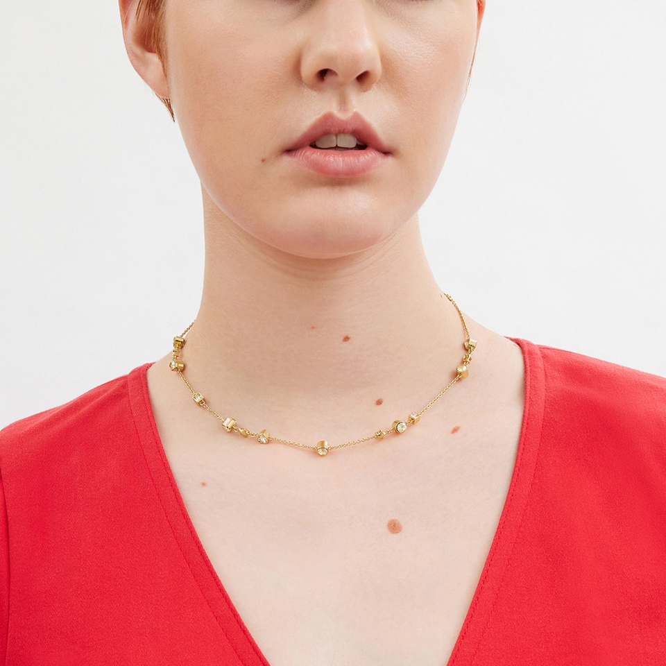 Coach Signature Gold-Tone Star and Heart Station Necklace