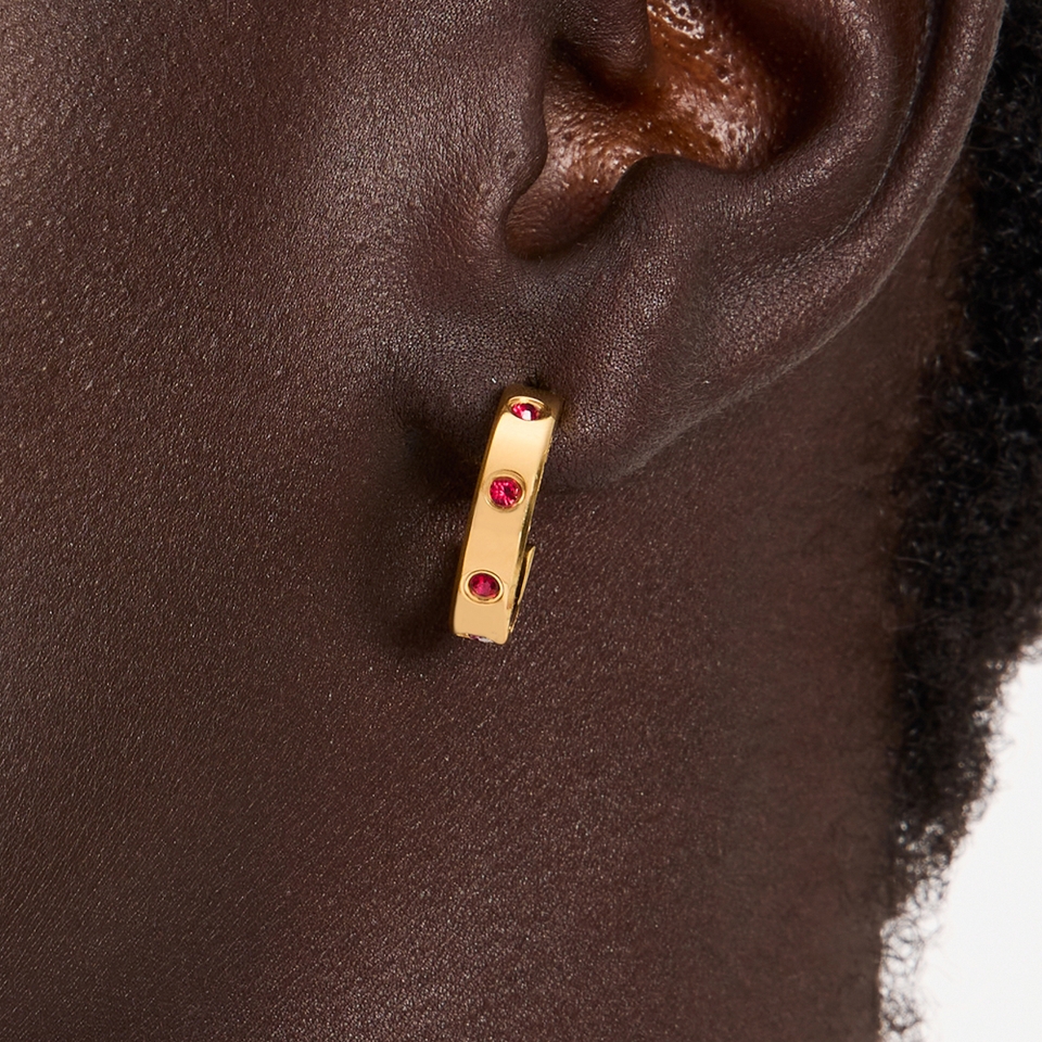 Kate Spade New York Set In Stone Gold-Tone Huggies