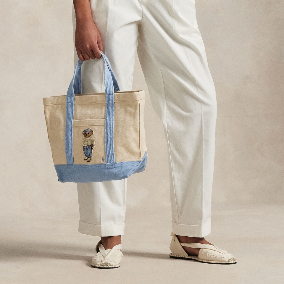 Polo Ralph Lauren Bear Canvas Tote Bag