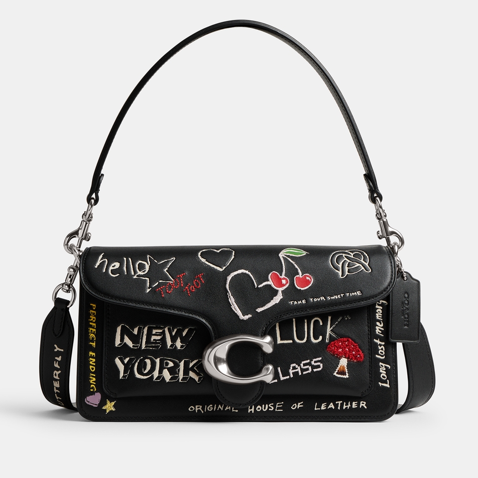 Coach Tabby 26 Sketch Print Leather Shoulder Bag