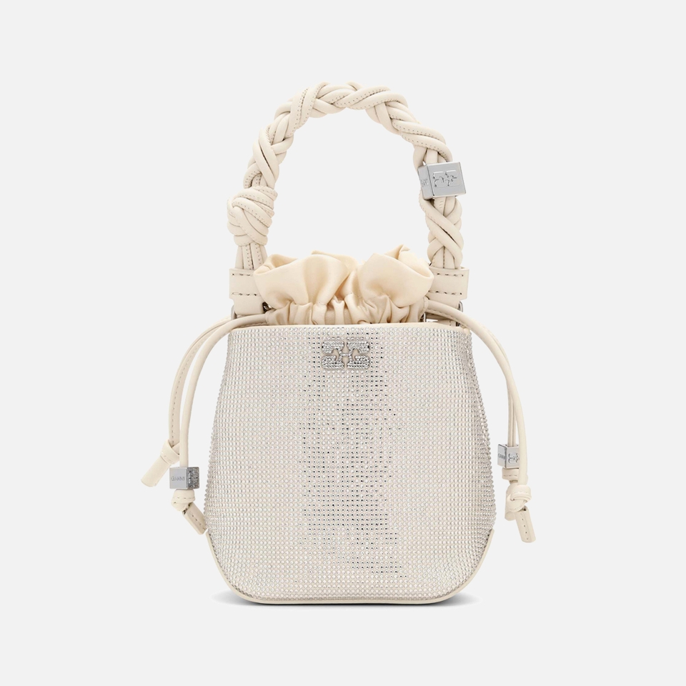 Ganni Mini Bou Embellished Faux Leather Bag
