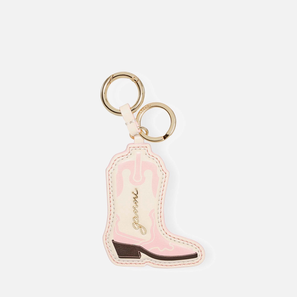 Ganni Western Boot Leather Keyring
