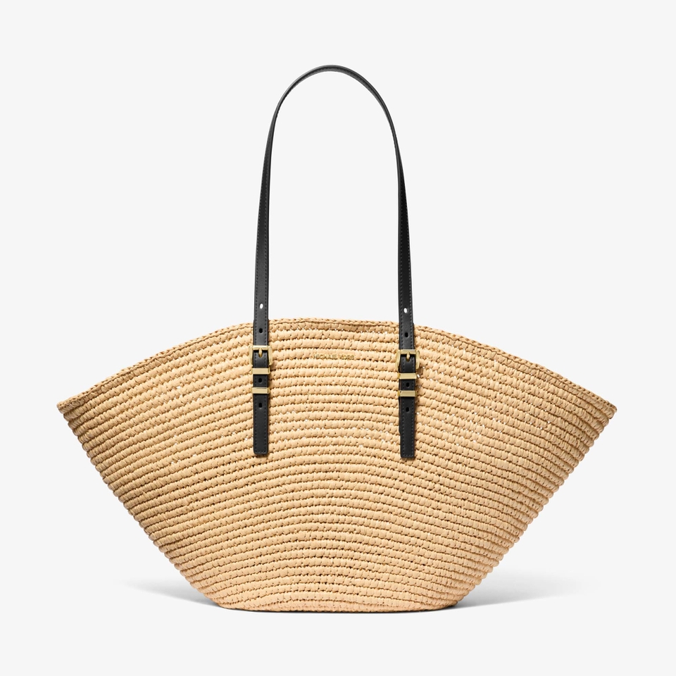 MICHAEL Michael Kors Isa Large Crocheted Straw Tote Bag