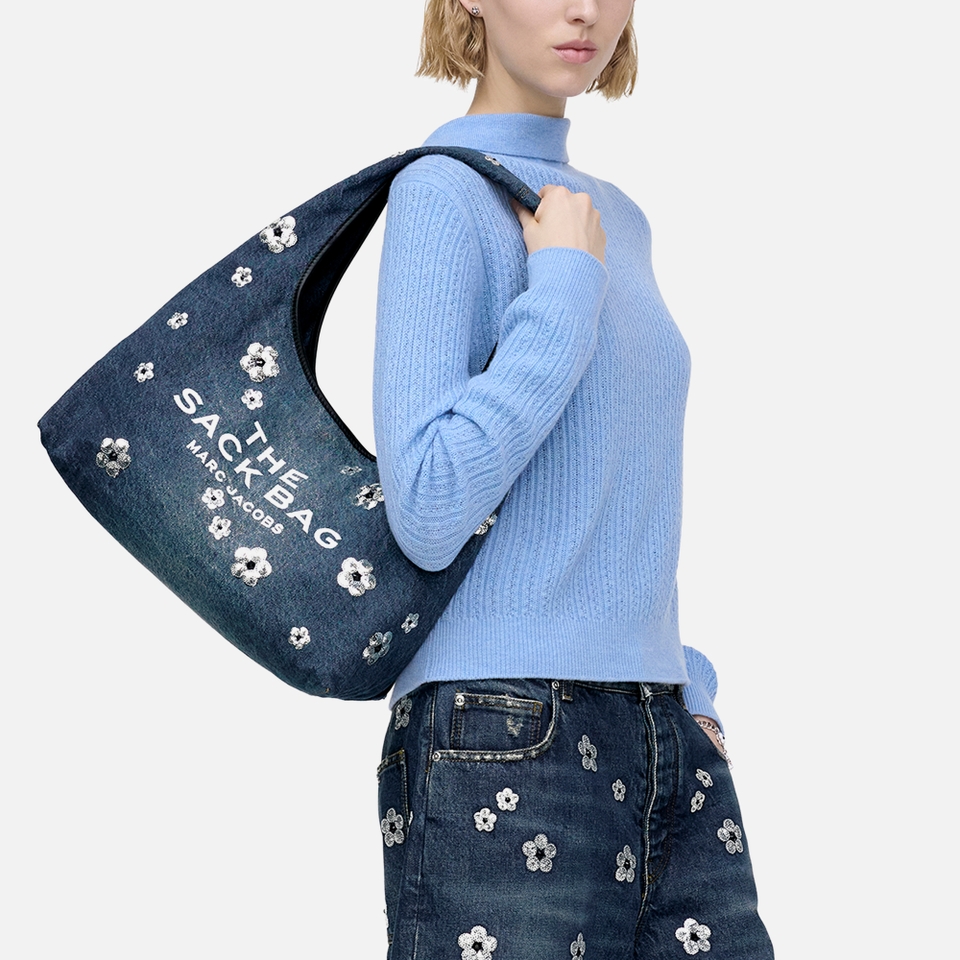 Marc Jacobs The Sequin Daisy Denim Sack Bag